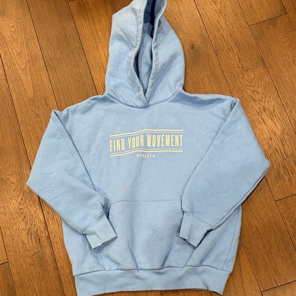 Athleta Girls Light Blue Hoodie XL/14 C5-052